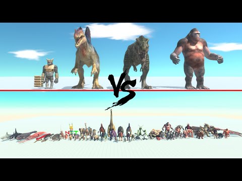 Carnivore Dinosaurs And Mutant Primates Bosses Vs All Units ARBS  | Animal Revolt Battle Simulator