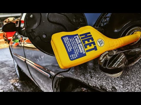 Part of a video titled HEET how to put Fuel additive in your gasoline tank - YouTube