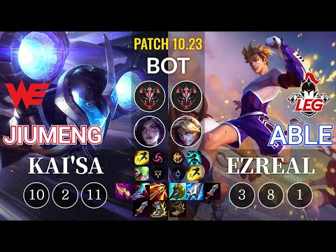 WE Jiumeng Kai'Sa vs LEG Able Ezreal Bot - KR Patch 10.23