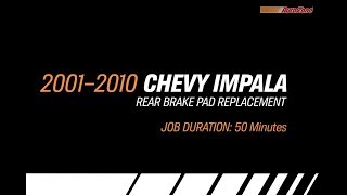 How to Change Rear Brake Pads for Chevy Impala - 2001-2010 - Make Model Series