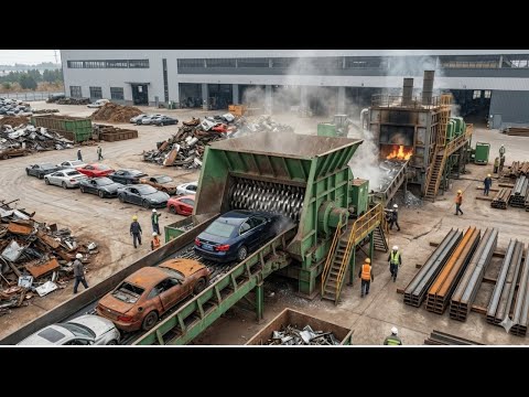 How Millions of Old Cars Recycled Into Railway Tracks ( FULL PROCESS )