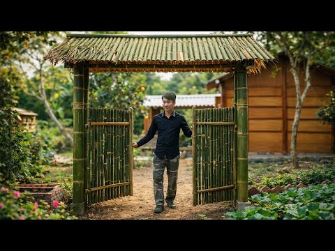 Applying military skills to make a gate from bamboo — the results were beyond imagination!