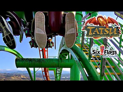 2025 Tatsu Flying Roller Coaster On Ride POV Six Flags Magic Mountain