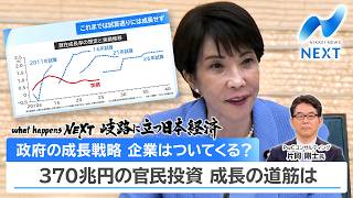 what happens NEXT 岐路に立つ日本経済 政府の成長戦略 企業はついてくる？ 370兆円の官民投資 成長の道筋は【NIKKEI NEWS NEXT】