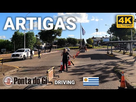 ARTIGAS 4K [desde la FRONTERA con BRASIL] Toda la tranquilidad de sus calles  #driving 2024 -URUGUAY