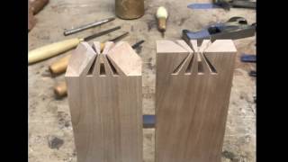 Amazing Japanese dovetail joint.  Japanese joinery.