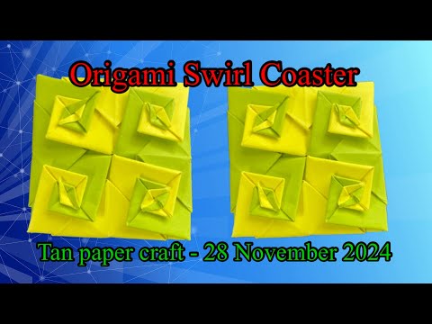 Tutorialke 84 - Origami swirl Coaster - Fantasy Origami
