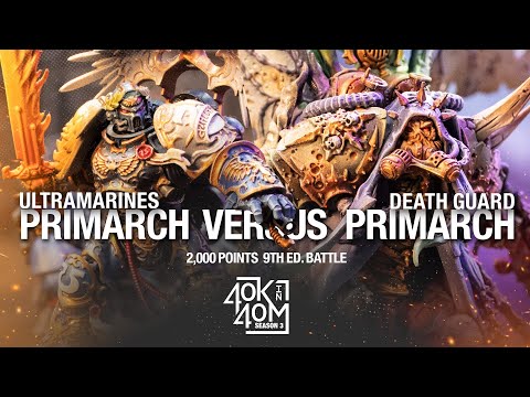 Death Guard VS Ultramarines Warhammer 40k Battle Report. Guilliman VS Mortarion.