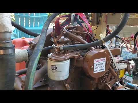 Universal Marine Diesel M18 bench start up after Hurth HBW-50 bearing replacement