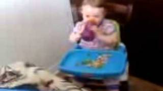 Vivi and Winnie the Pooh for lunch July 2011