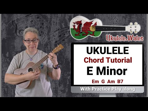 Ukulele Chord Tutorial, Drill And Uke Practice Play Along For E Minor Chords