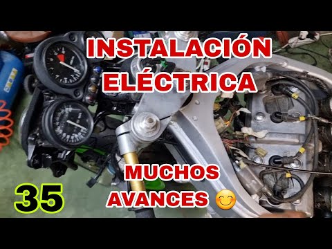 35💚Montar Instalación Eléctrica, Bobinas, mandos, completar faros, luces, cuadro⚒️KAWA ZXR 750 H1