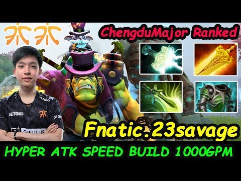 Fnatic.23savage [Alchemist] HYPER ATK Speed BUILD INSANE RIGHT CLICK Dota 2 pro Gameplay