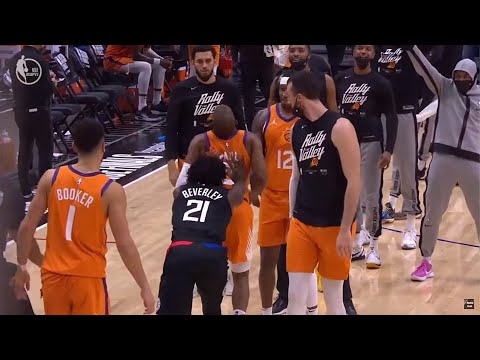 Patrick Beverley EJECTED for pushing Chris Paul in the back during timeout 😮 Suns vs Clippers Game 6