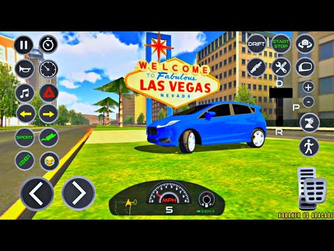 American Car Driving Simulator - Blue Car Driving in Las Vegas - Best Android Gameplay