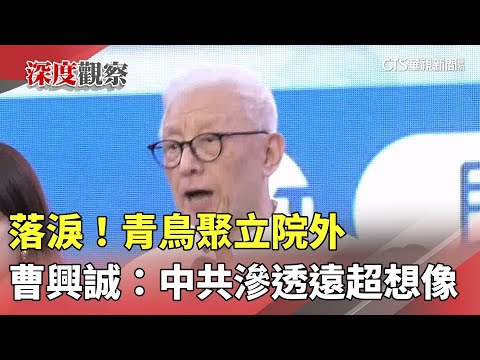 落淚！青鳥聚立院外　曹興誠：中共滲透遠超想像