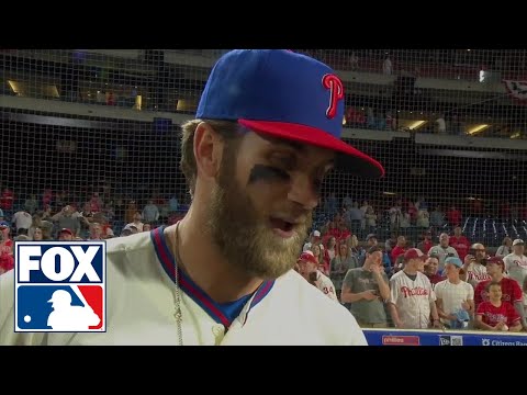 Bryce Harper and J.T. Realmuto discuss their first home runs as Phillies | FOX MLB
