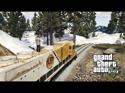 GTA 5 : TRAIN VS TSUNAMI | CAN YOU STOP THE TRAIN ?