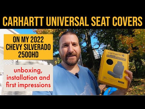Carhartt Universal Seat Covers - Unboxing, Installation and First Impressions - 2022 Chevy 2500HD