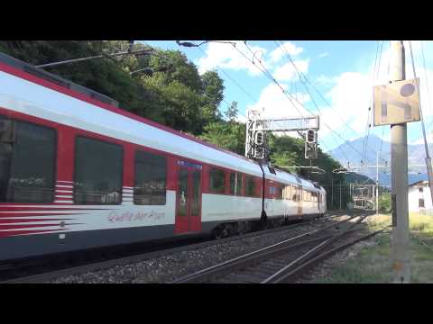 TRTENO REGIONALE SVIZZERO TRANSITA A PREGLIA (VB) 27 - 6 - 2015.