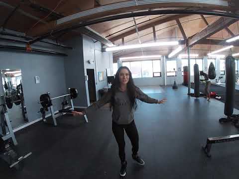 Ksenia Female Bodybuilder and fitness trainer,  Gym walkthrough