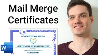 How to Mail Merge Certificates - Office 365