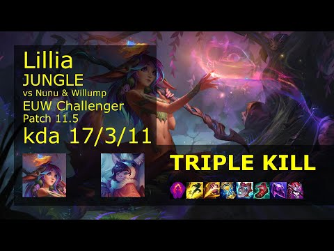 Lillia vs Nunu & Willump Jungle - EUW Challenger 17/3/11 Patch 11.5 Gameplay