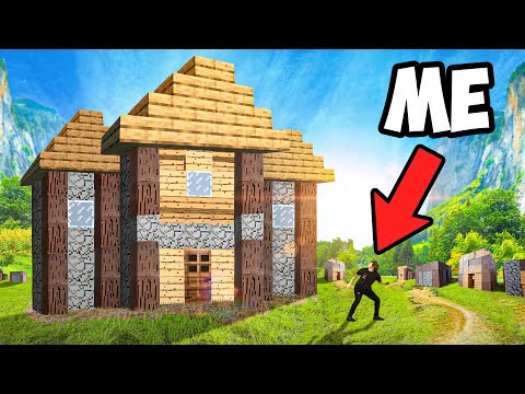 I Built a Real Life Minecraft Village!