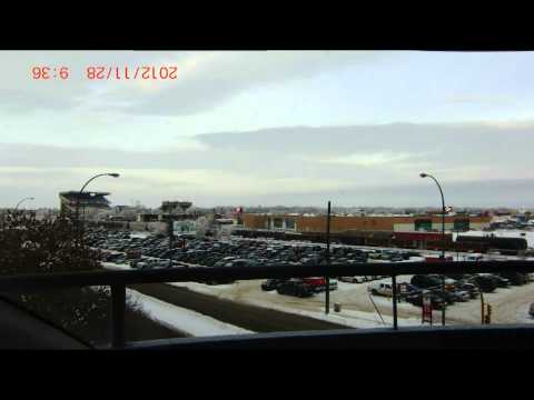 2012-11-28 Regina today   (ride- along, park along, moonlight)  scenes around city.