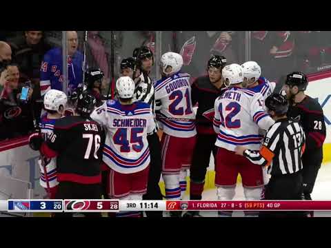 New York Rangers vs Carolina Hurricanes Scrum