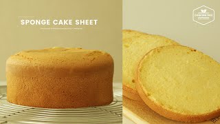 폭신폭신 제누와즈 만들기, 기본 스펀지 케이크 시트 : Basic Sponge cake sheet Recipe, Genoise : ケーキシート -Cookingtree쿠킹트리