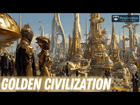 Empire of Knowledge | Futuristic Golden Civilization (AI Sci-Fi Animation)