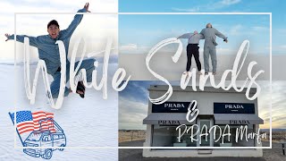 【アメリカ横断🇺🇸】見渡す限り真っ白な砂漠＆大自然の中にポツンとある“PRADA”【横断#2】New Mexico＆Texas
