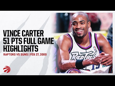 VINCE CARTER CAREER-HIGH 51 POINTS | Toronto Raptors vs. Phoenix Suns (February 27, 2000)