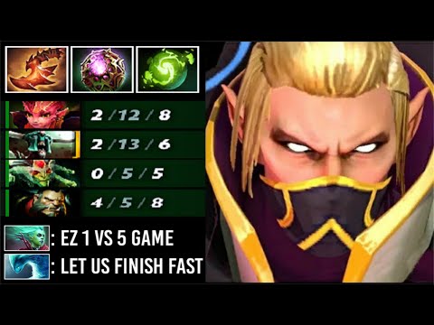 1v5 Team Feed But Invoker Goes Super Saiyan Epic Refresher Combo Carry All Team WTF Dota 2
