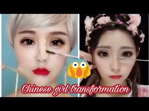 Girls shocking make up transformation | Chinese make up tutorials | Doll makeup | By Glory Of Henna