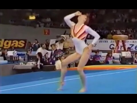 Svetlana Boginskaya (USSR) perfect 10.0 for Spanish guitar floor exercise in 1989 Worlds All Around