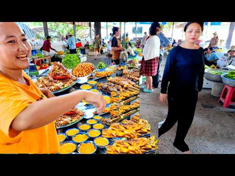 Best CAMBODIAN Street Food 2026! KHMER Countryside Food Walking Tour at Kien Svay Krao Resort Market