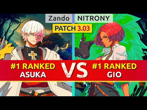 GGST ▰ Zando (#1 Ranked Asuka) vs NITRONY (#1 Ranked Giovanna). High Level Gameplay