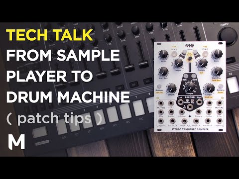 How to turn a modular sample player into a drum machine (with the 4MS sampler and Korg SQ-1)