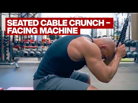 Seated Cable Crunch Facing Machine