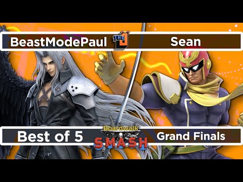 BeastModePaul (Sephiroth) vs Sean (Captain Falcon) Grand Finals - Boardwalk Smash #36 - SSBU