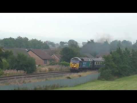 47805 TnT 47501 on 1Z49 Hooton - Carlisle charter @ Audenshaw Reservoirs on 11.9.13 - 1080 HD