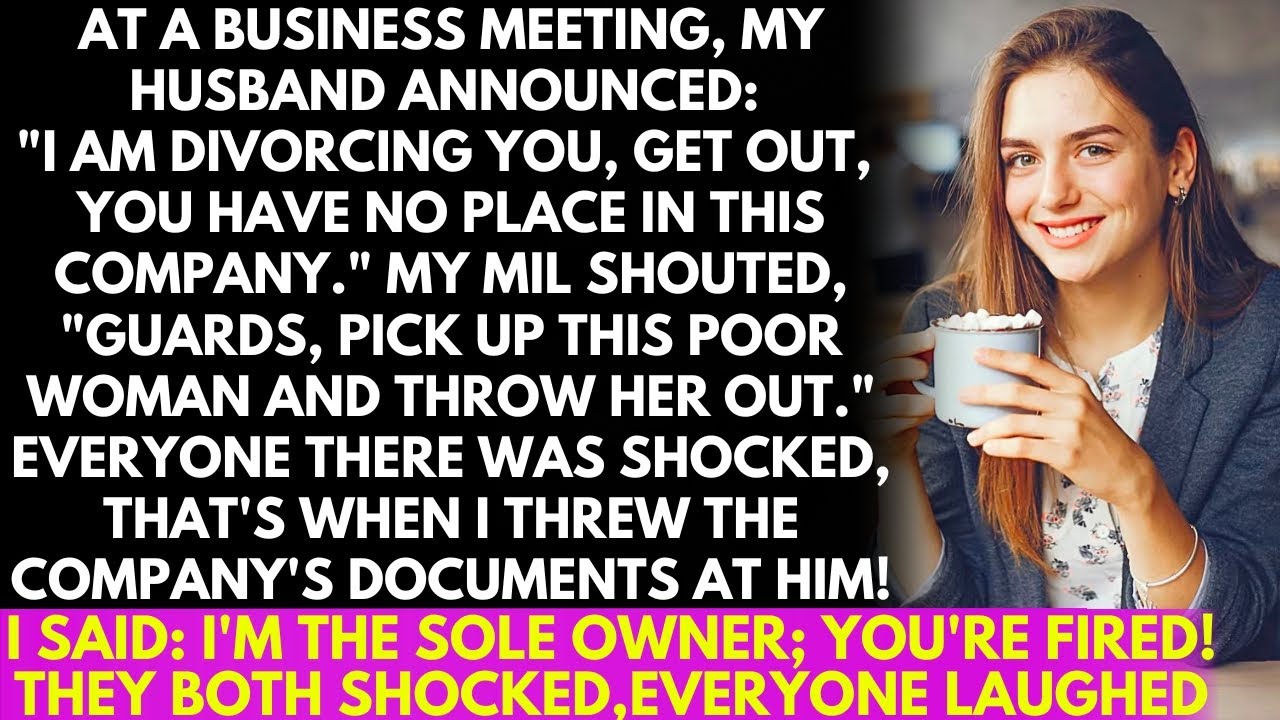 At the meeting, My husband declared, "I'm divorcing you." My MIL yelled, "Guards, kick him out!"