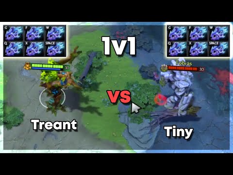 Treant Protector vs Tiny - Dota 2 1v1