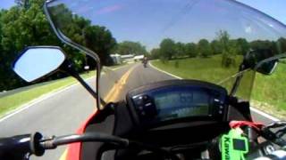 preview picture of video 'Riding a Ninja 650r in Tennessee'