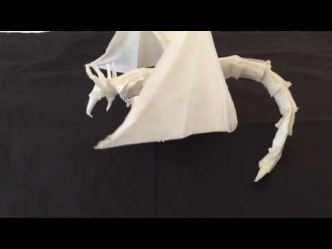 Origami Ancient Dragon (Satoshi Kamiya) First Attempt