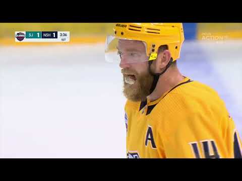 NHL GLOBAL SERIES 2022 Nashville - San Jose PUCK STEAL