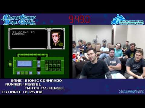 Bionic Commando (Any%) by Feasel in 19:06 - SGDQ 2013