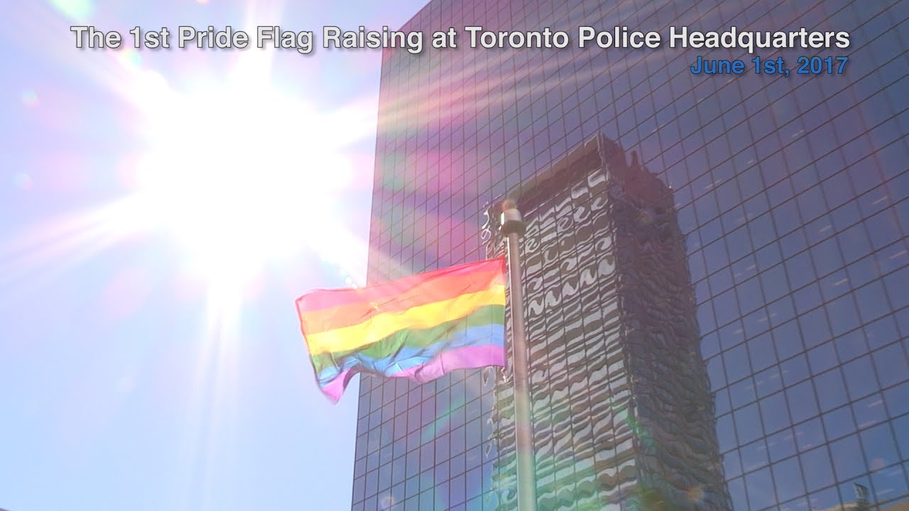 First Pride Flag raising at Toronto Police Headquarters